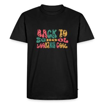 Coo à la recherche de la rentrée, Schulanfang Schulstart - T-shirt Premium bio Homme - noir - Devant - Nico (187cm)