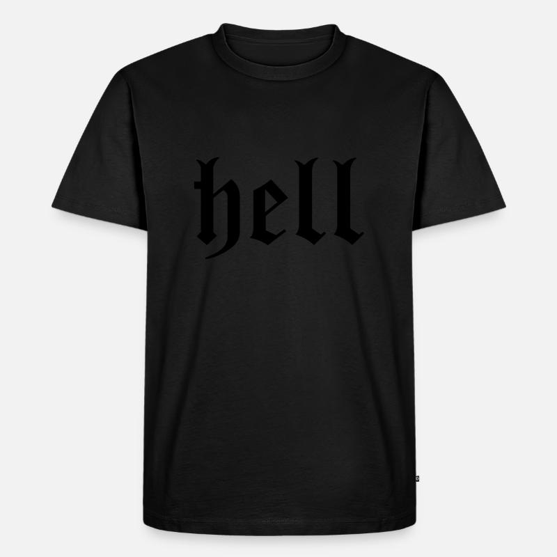 hell - Männer Premium Bio T-Shirt - Schwarz