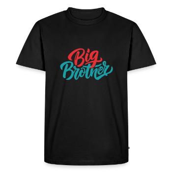 FRÈRE AÎNÉ - T-shirt Premium bio Homme - noir - Devant - Nico (187cm)