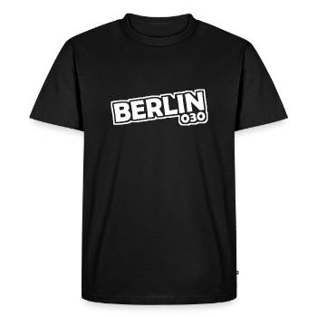 Berlin - 030 - Capital - Germany - Area Code - Men's Premium Organic T-Shirt - black - Front - Nico (187cm)