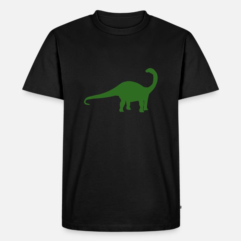Dinosaurier Apatosaurus - Männer Premium Bio T-Shirt - Schwarz