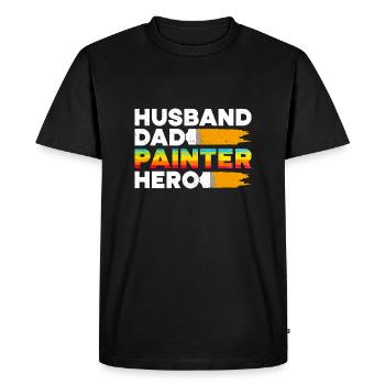 House Painter Dad Unique Gifts - Men's Premium Organic T-Shirt - black - Front - Nico (187cm)