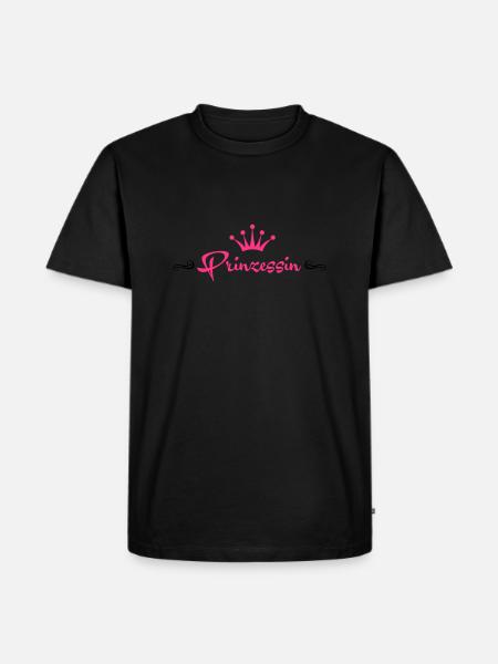 Süße Prinzessin mit Krone - Männer Premium Bio T-Shirt - Schwarz