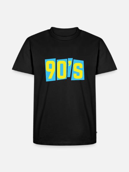 90s nineties 90s old school - Men's Premium Organic T-Shirt - black