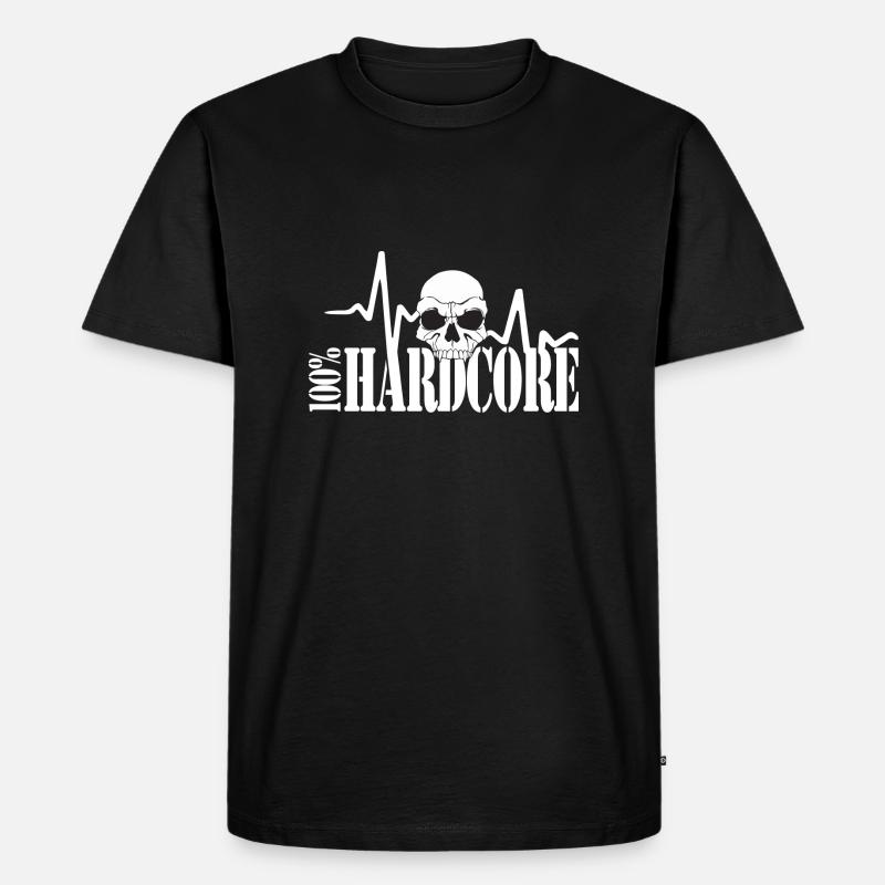 100% harter Kern - Männer Premium Bio T-Shirt - Schwarz