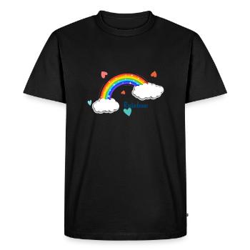 arc en ciel - T-shirt Premium bio Homme - noir - Devant - Nico (187cm)
