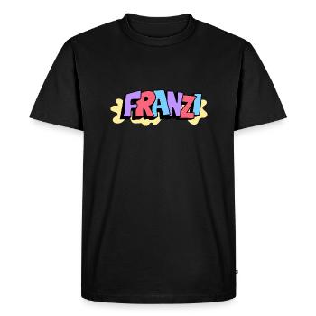 Grafitti Nom Franzi - T-shirt Premium bio Homme - noir - Devant - Nico (187cm)