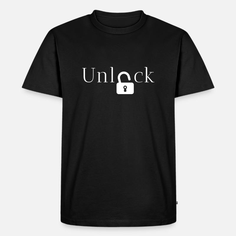 Geschenkidee freischalten - Männer Premium Bio T-Shirt - Schwarz