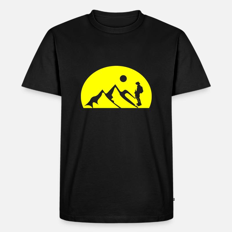 climbing - Männer Premium Bio T-Shirt - Schwarz