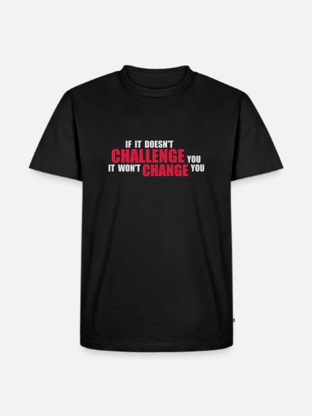 Workout Fitness Motivation Quote - Men's Premium Organic T-Shirt - black