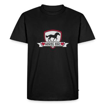 Citation de fille de cheval disant - T-shirt Premium bio Homme - noir - Devant - Nico (187cm)