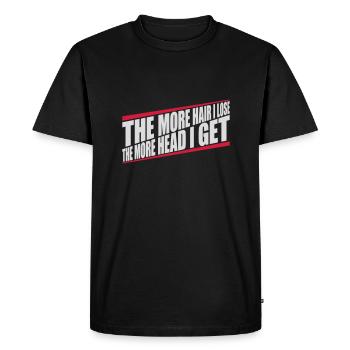 J’ai plus de tête - T-shirt Premium bio Homme - noir - Devant - Nico (187cm)