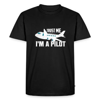 Croyez-moi, je suis une compagnie aérienne pilote d’aviation - T-shirt Premium bio Homme - noir - Devant - Nico (187cm)