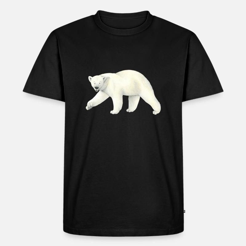 Eisbär - Männer Premium Bio T-Shirt - Schwarz