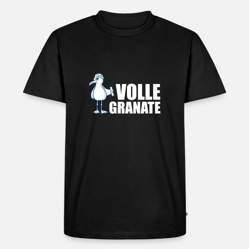 Coole Möwe = volle Granate - Männer Premium Bio T-Shirt - Schwarz