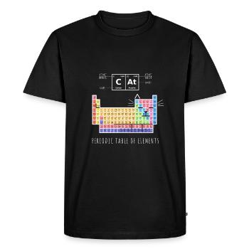Chemistry Cat Periodic Table of Elements - Men's Premium Organic T-Shirt - black - Front - Nico (187cm)