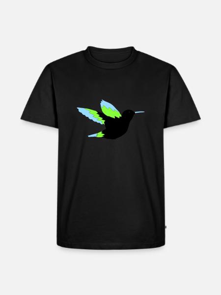 hummingbird - Men's Premium Organic T-Shirt - black