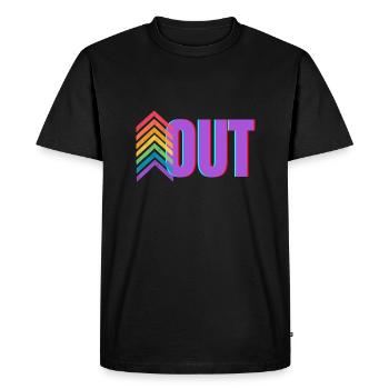 FIERTÉ ARC-EN-CIEL - T-shirt Premium bio Homme - noir - Devant - Nico (187cm)