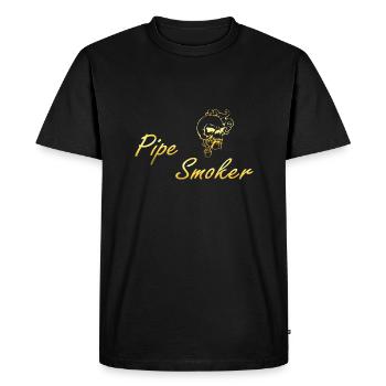 Fumoir à pipe - T-shirt Premium bio Homme - noir - Devant - Nico (187cm)