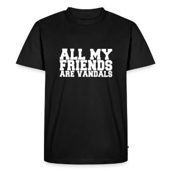 Tous mes amis sont des vandales - T-shirt Premium bio Homme - noir - Devant - Nico (187cm)