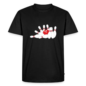 jeu de quilles - T-shirt Premium bio Homme - noir - Devant - Nico (187cm)
