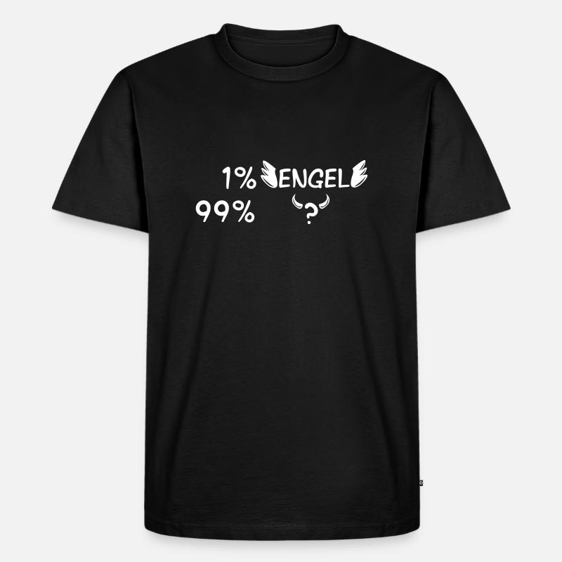 Engel oder Teufel - Männer Premium Bio T-Shirt - Schwarz