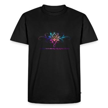 Fleur de lotus - T-shirt Premium bio Homme - noir - Devant - Nico (187cm)