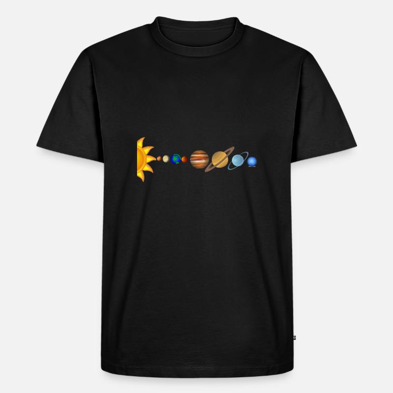 Sonnensystem - Männer Premium Bio T-Shirt - Schwarz