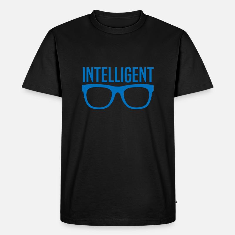 Intelligenter Junge oder Mädchen - Männer Premium Bio T-Shirt - Schwarz