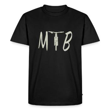 MTB MOUNTAINBIKE Bike Gift - Men's Premium Organic T-Shirt - black - Front - Nico (187cm)