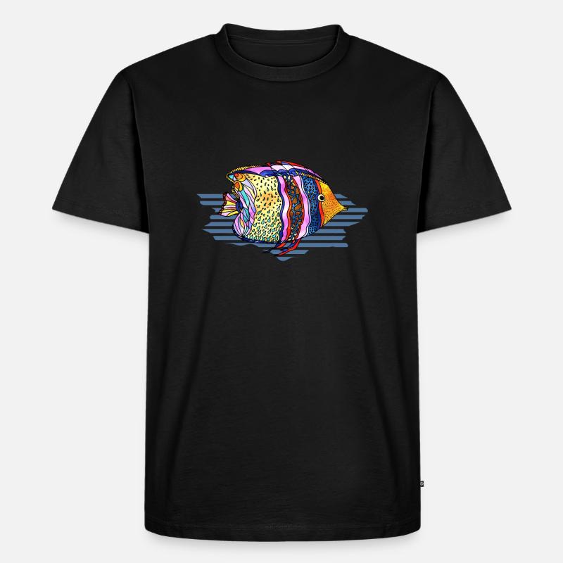 Fisch - Männer Premium Bio T-Shirt - Schwarz