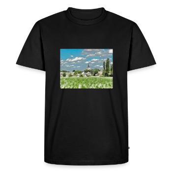View of Wolmirsleben - Men's Premium Organic T-Shirt - black - Front - Nico (187cm)