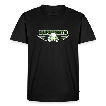 SUPER MOTO Pirates vert - T-shirt Premium bio Homme - noir - Devant - Nico (187cm)