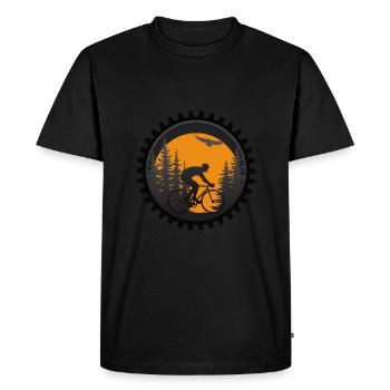 Vélo - T-shirt Premium bio Homme - noir - Devant - Nico (187cm)