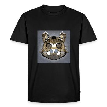 Hamster abstrait comme masque - T-shirt Premium bio Homme - noir - Devant - Nico (187cm)