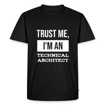 Technical Architect Data Technician IT Computer Science - Men's Premium Organic T-Shirt - black - Front - Nico (187cm)