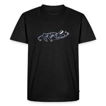 Fortune Favors the Bold Logo - Men's Premium Organic T-Shirt - black - Front - Nico (187cm)