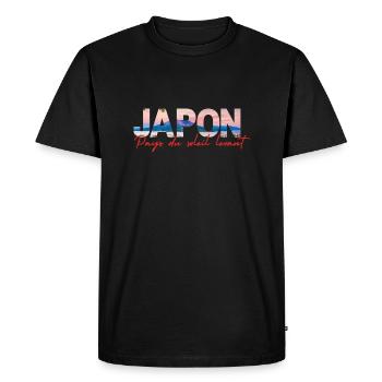Japonais - T-shirt Premium bio Homme - noir - Devant - Nico (187cm)