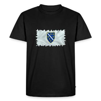 Bosnia in herzegovina europe sarajavo flag mostar - Men's Premium Organic T-Shirt - black - Front - Nico (187cm)