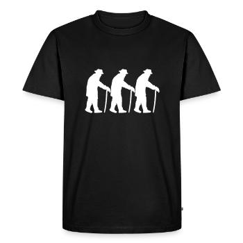 Three Grandpas Retired Age Men Team Silhouette - Men's Premium Organic T-Shirt - black - Front - Nico (187cm)
