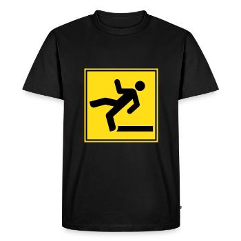 Glisser - T-shirt Premium bio Homme - noir - Devant - Nico (187cm)