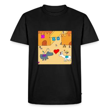 Kuoro Battle at the Castle - Men's Premium Organic T-Shirt - black - Front - Nico (187cm)