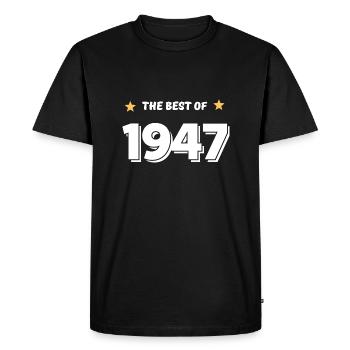 Best of 1947 - Men's Premium Organic T-Shirt - black - Front - Nico (187cm)