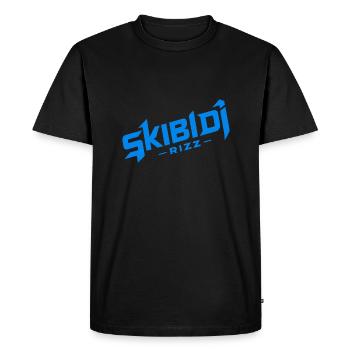 Skibidi Rizz blue - Men's Premium Organic T-Shirt - black - Front - Nico (187cm)