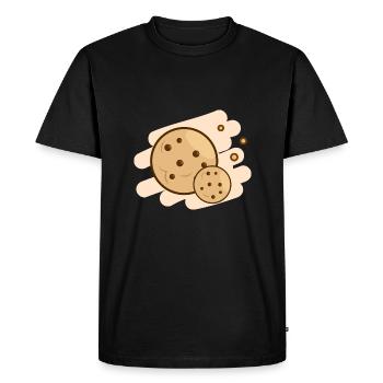 Chocolate biscuits Delicious design - Men's Premium Organic T-Shirt - black - Front - Nico (187cm)