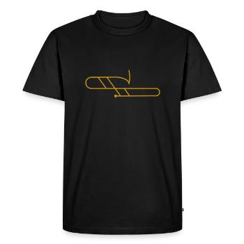 Trombone moderne - T-shirt Premium bio Homme - noir - Devant - Nico (187cm)