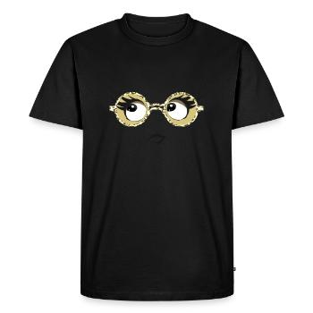 lunettes yeux - T-shirt Premium bio Homme - noir - Devant - Nico (187cm)