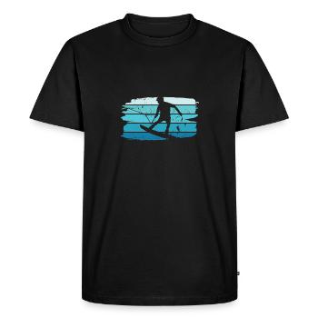 Wakeboard wakeboarder waterskiing gift - Men's Premium Organic T-Shirt - black - Front - Nico (187cm)