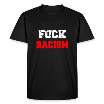 Fuck Racism T-shirt Mouvement pour la paix humain - T-shirt Premium bio Homme - noir - Devant - Nico (187cm)