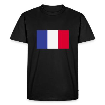 France Drapeau français Contours France Fun - T-shirt Premium bio Homme - noir - Devant - Nico (187cm)